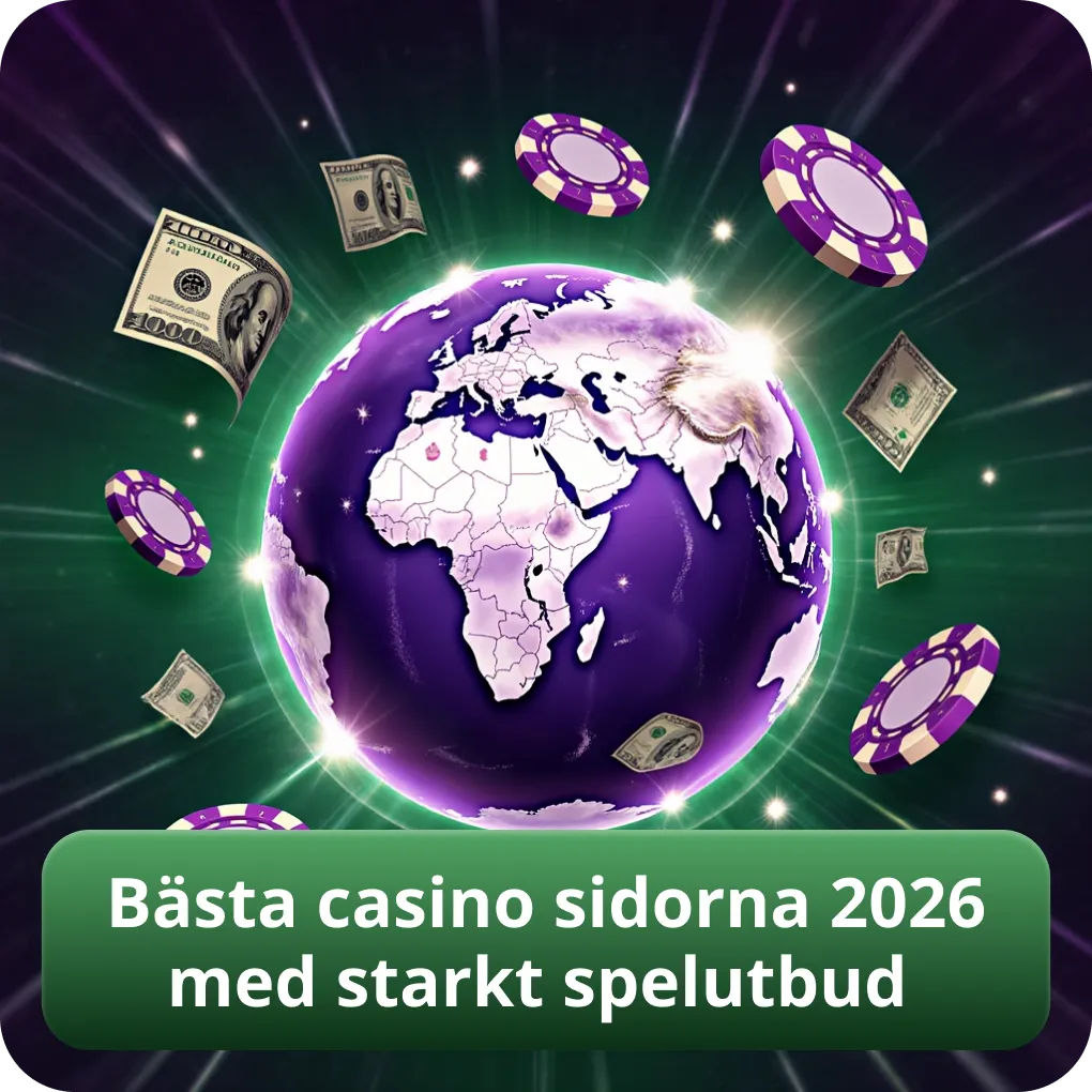 Bästa casino sidorna 2026 med starkt spelutbud